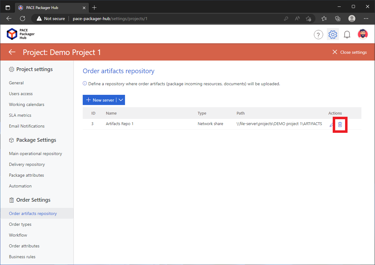 project-edit-order-artifacts-delete-server