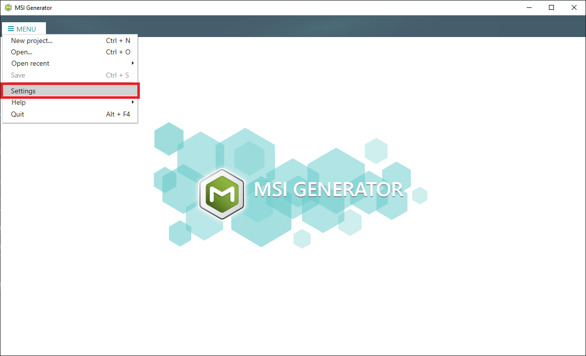 msi-generator-menu-settings