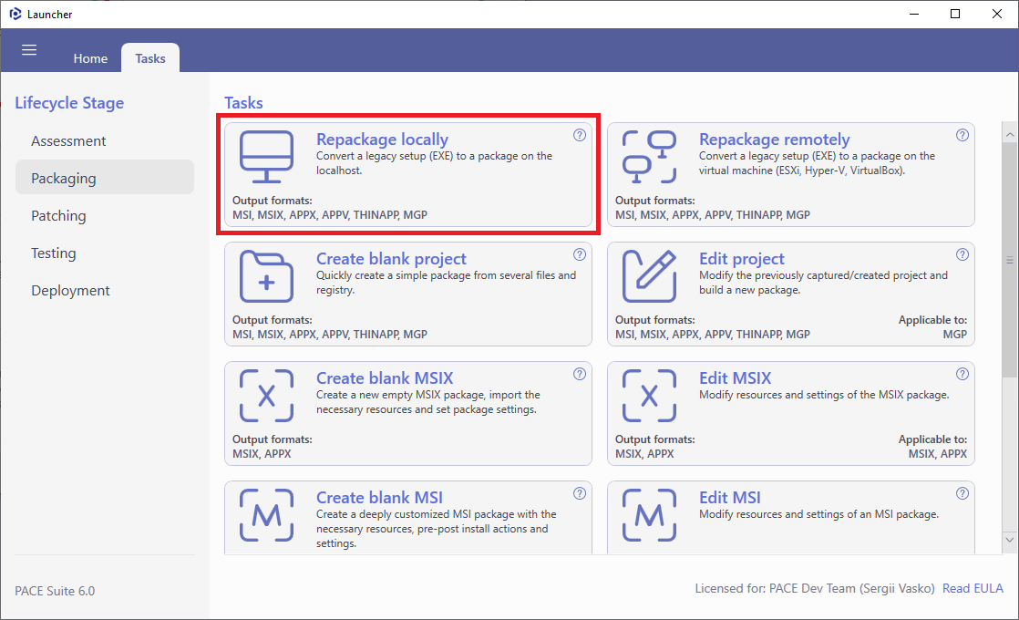 launcher-tasks-package-repackage-locally