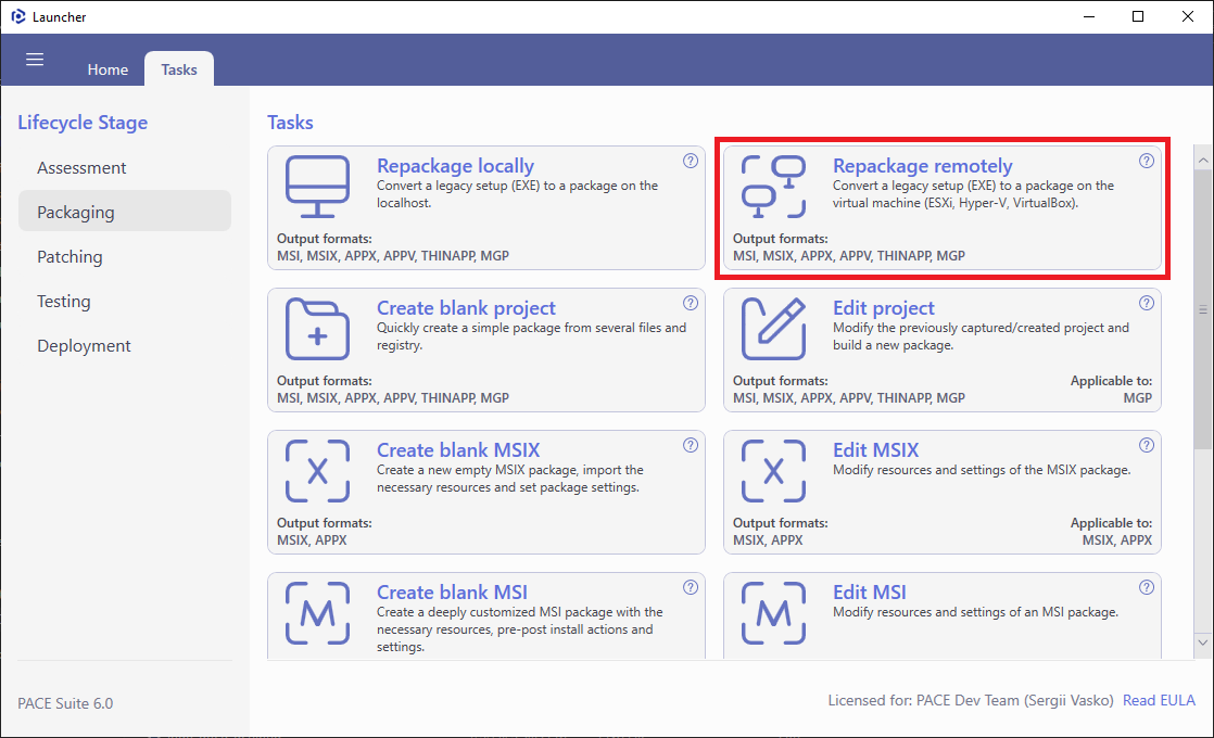 launcher-tasks-package-repackage-remotely