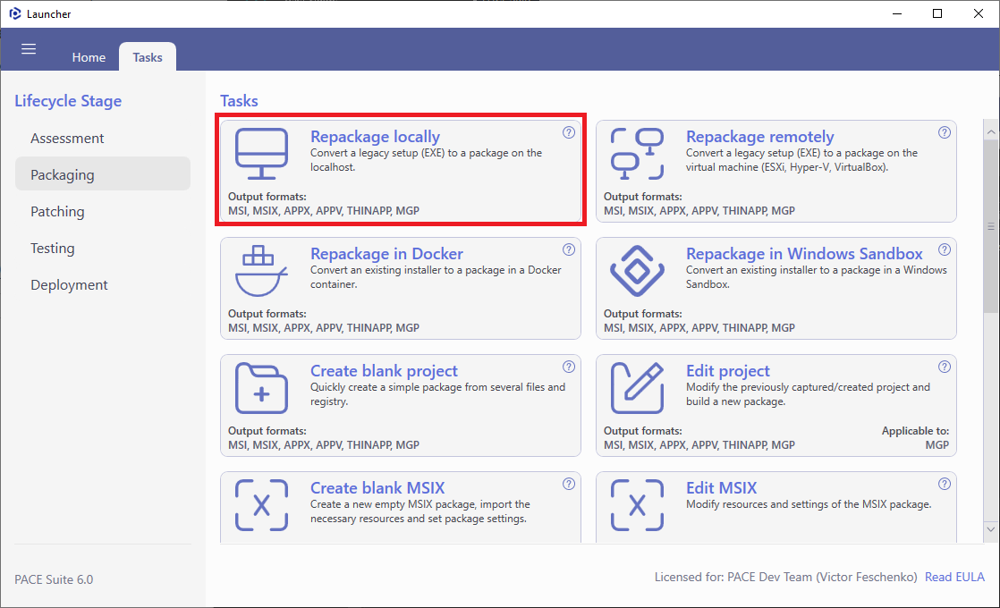 launcher-tasks-package-repackage-locally