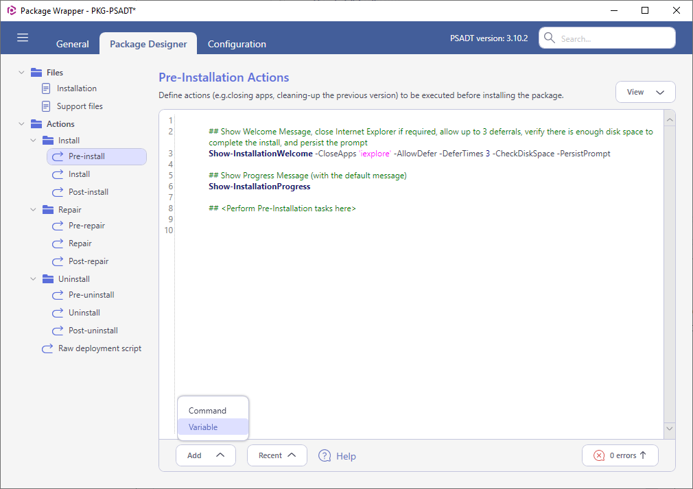pkg-wrapper-actions-add-variable