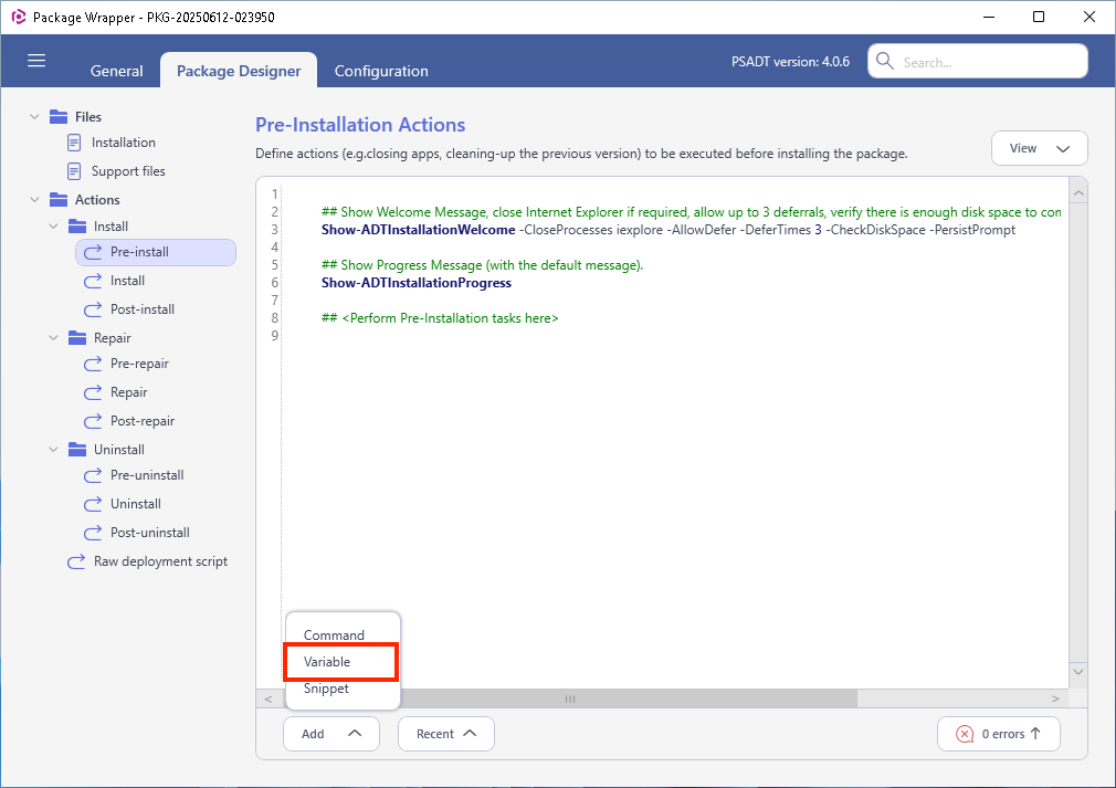 pkg-wrapper-actions-add-variable