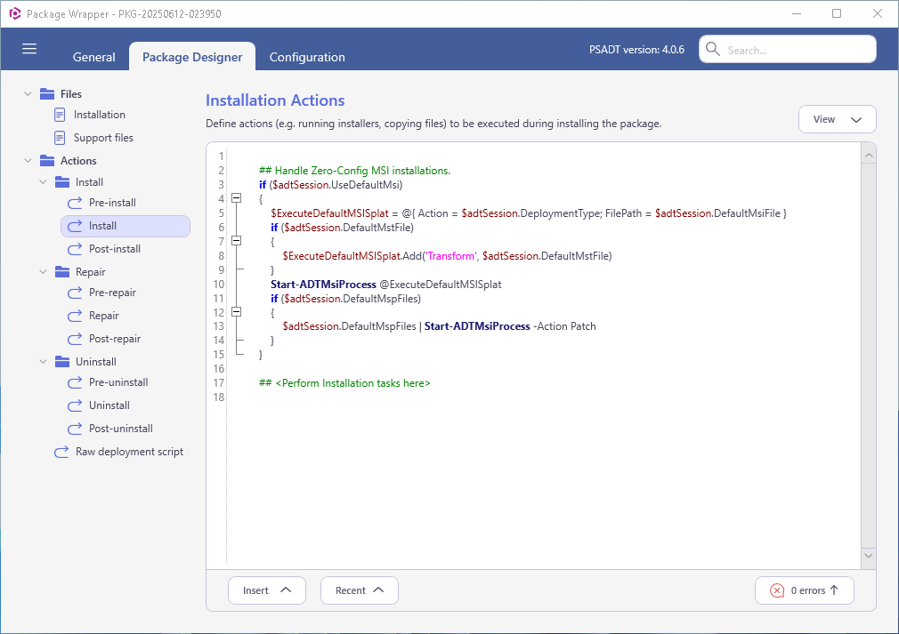 pkg-wrapper-actions-install
