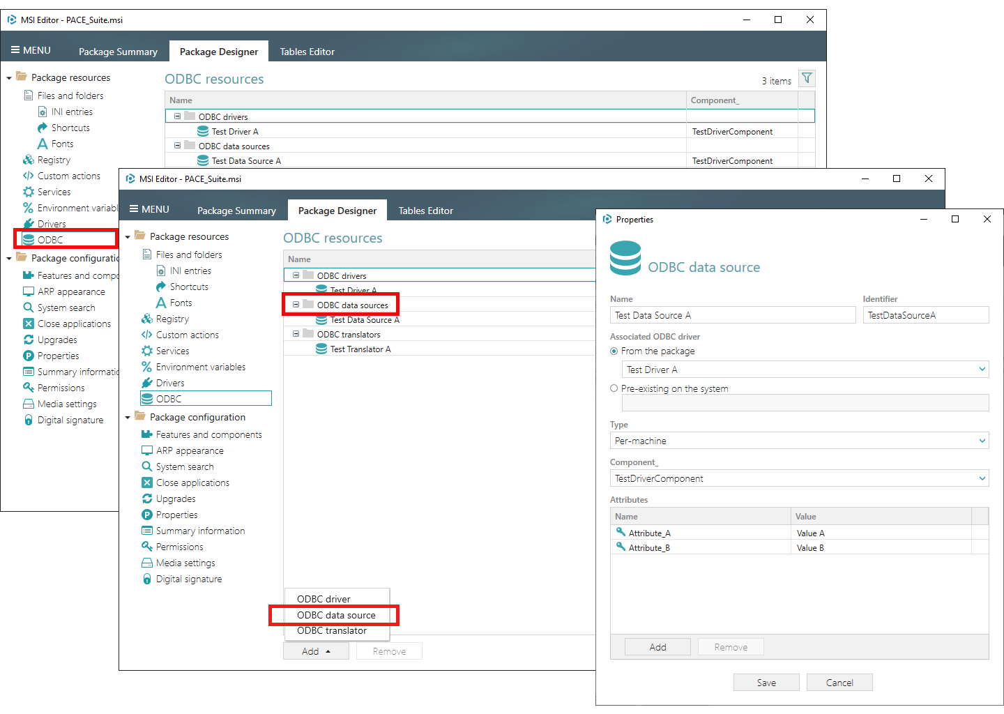 adding odbc datasource