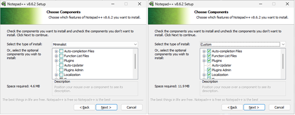 choosing components