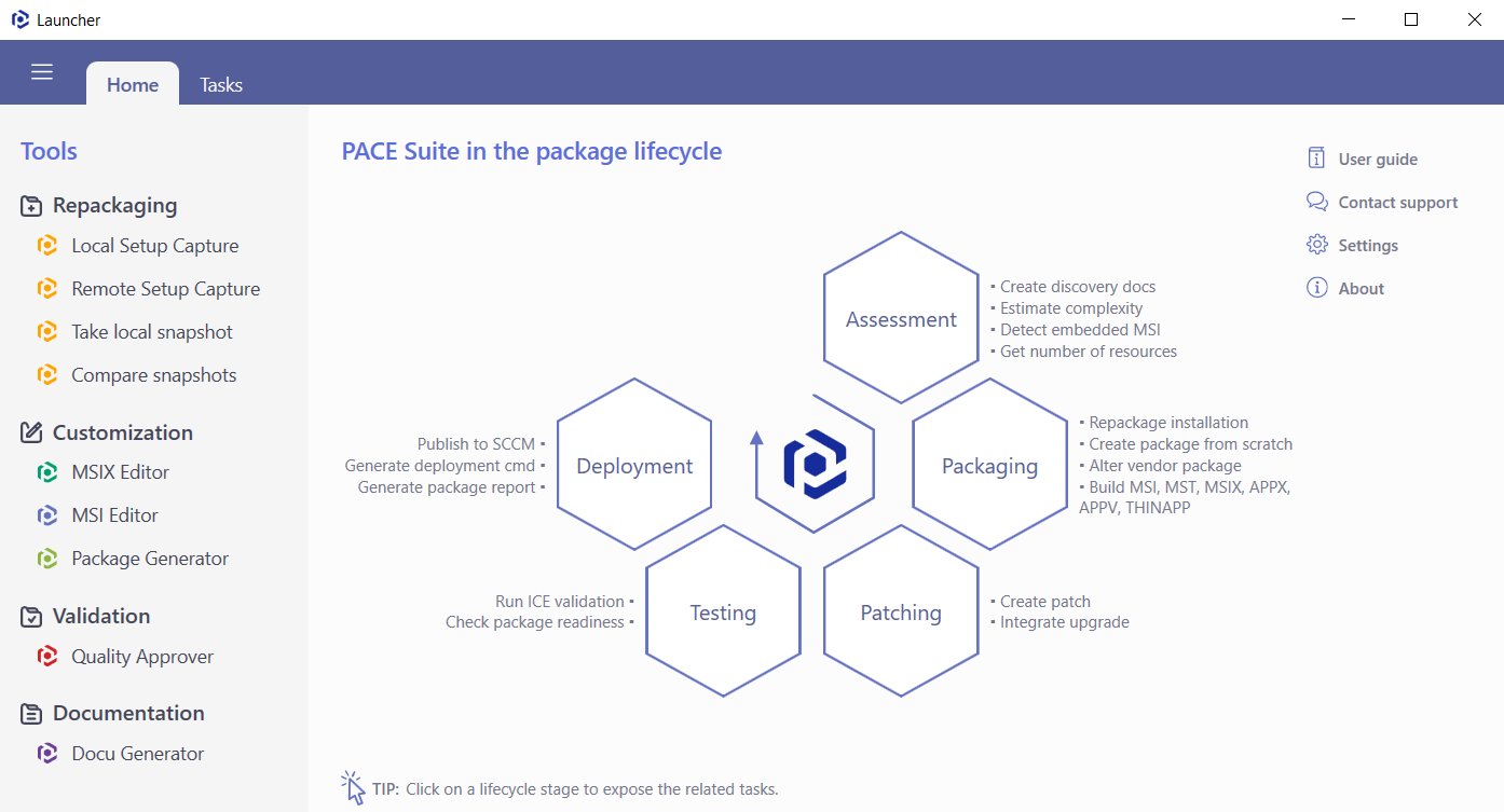 pacesuite dashboard