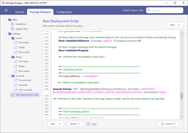 raw deployment script 2