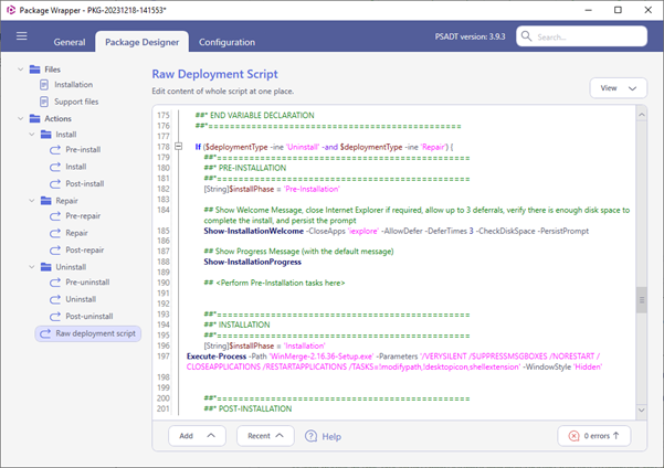 raw deployment script