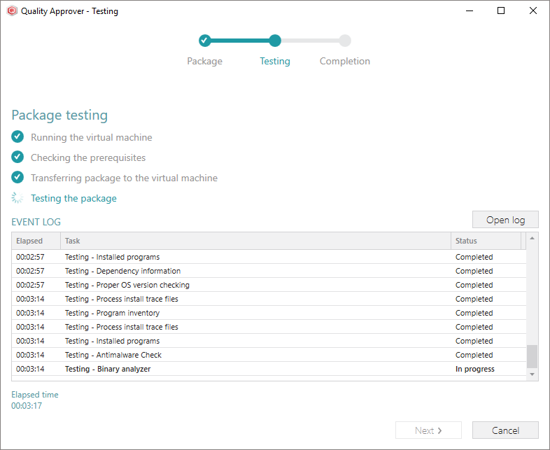 automated package testing