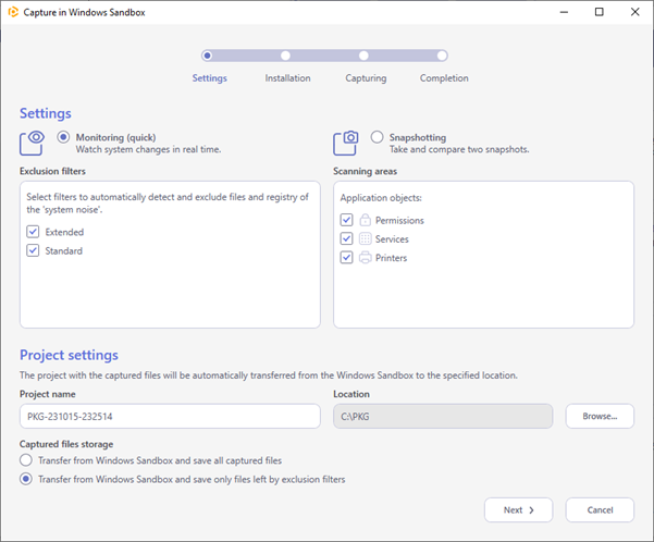 exe to msix monitoring